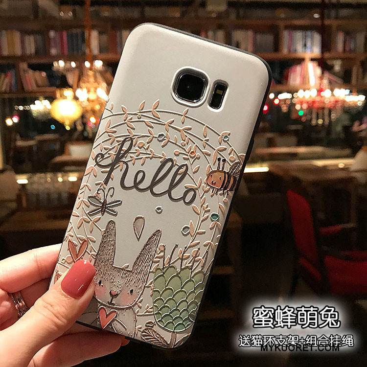 Kuori Samsung Galaxy S7 Laukut Khaki Musta, Kotelo Samsung Galaxy S7 Pehmeä Neste Puhelimen Kuoret Persoonallisuus