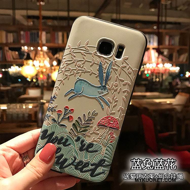 Kuori Samsung Galaxy S7 Laukut Khaki Musta, Kotelo Samsung Galaxy S7 Pehmeä Neste Puhelimen Kuoret Persoonallisuus