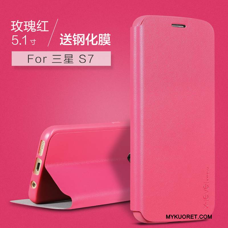 Kuori Samsung Galaxy S7 Laukut Murtumaton Puhelimen Kuoret, Kotelo Samsung Galaxy S7 Suojaus Tummansininen