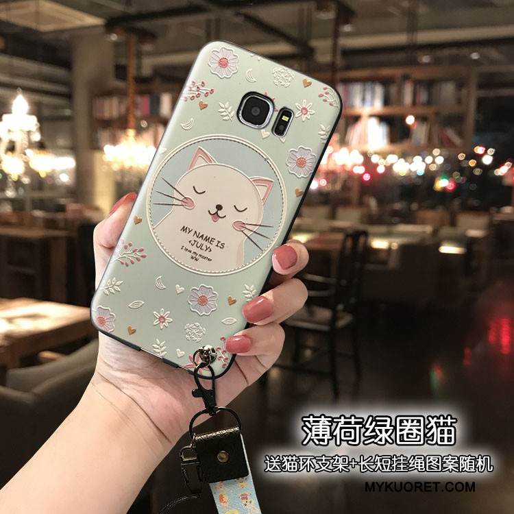Kuori Samsung Galaxy S7 Laukut Persoonallisuus Ripustettavat Koristeet, Kotelo Samsung Galaxy S7 Silikoni Ihana Sininen
