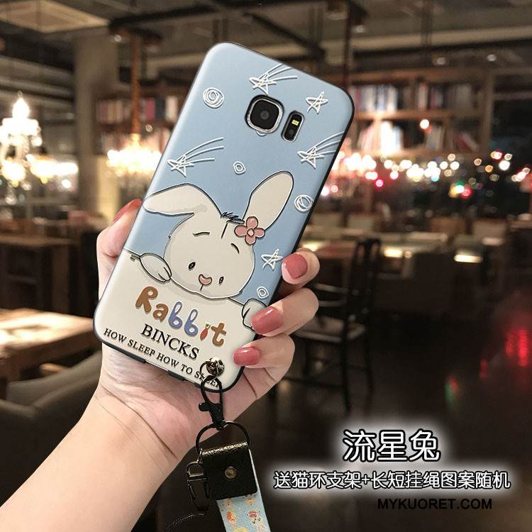 Kuori Samsung Galaxy S7 Laukut Persoonallisuus Ripustettavat Koristeet, Kotelo Samsung Galaxy S7 Silikoni Ihana Sininen