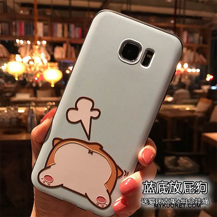 Kuori Samsung Galaxy S7 Laukut Puhelimen Kuoret Pesty Suede, Kotelo Samsung Galaxy S7 Pehmeä Neste Musta Sininen