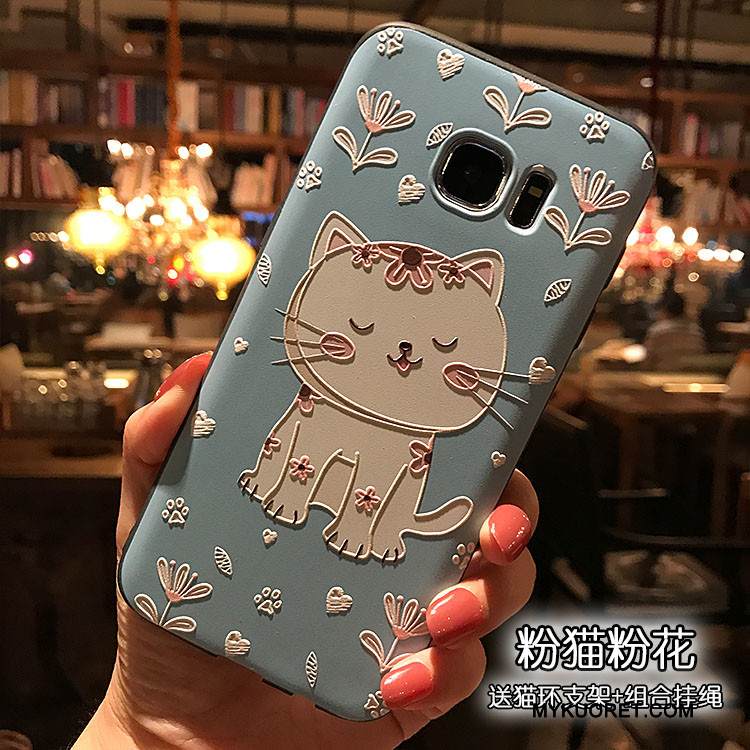 Kuori Samsung Galaxy S7 Laukut Puhelimen Kuoret Pesty Suede, Kotelo Samsung Galaxy S7 Pehmeä Neste Musta Sininen