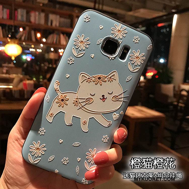 Kuori Samsung Galaxy S7 Laukut Puhelimen Kuoret Pesty Suede, Kotelo Samsung Galaxy S7 Pehmeä Neste Musta Sininen