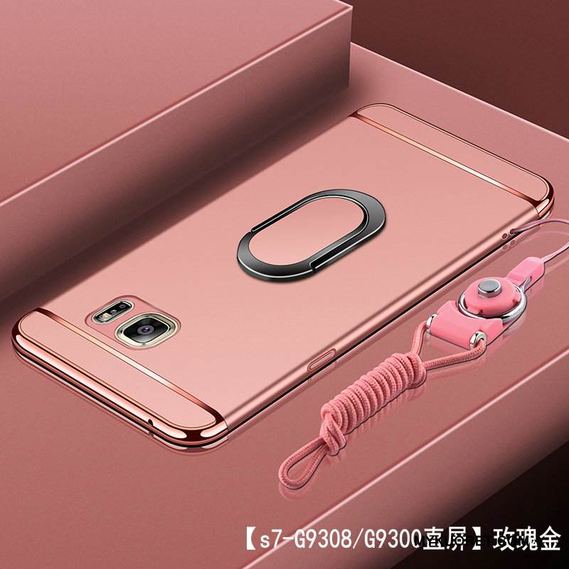 Kuori Samsung Galaxy S7 Laukut Puhelimen Kuoret Pesty Suede, Kotelo Samsung Galaxy S7 Suojaus Kova Kulta