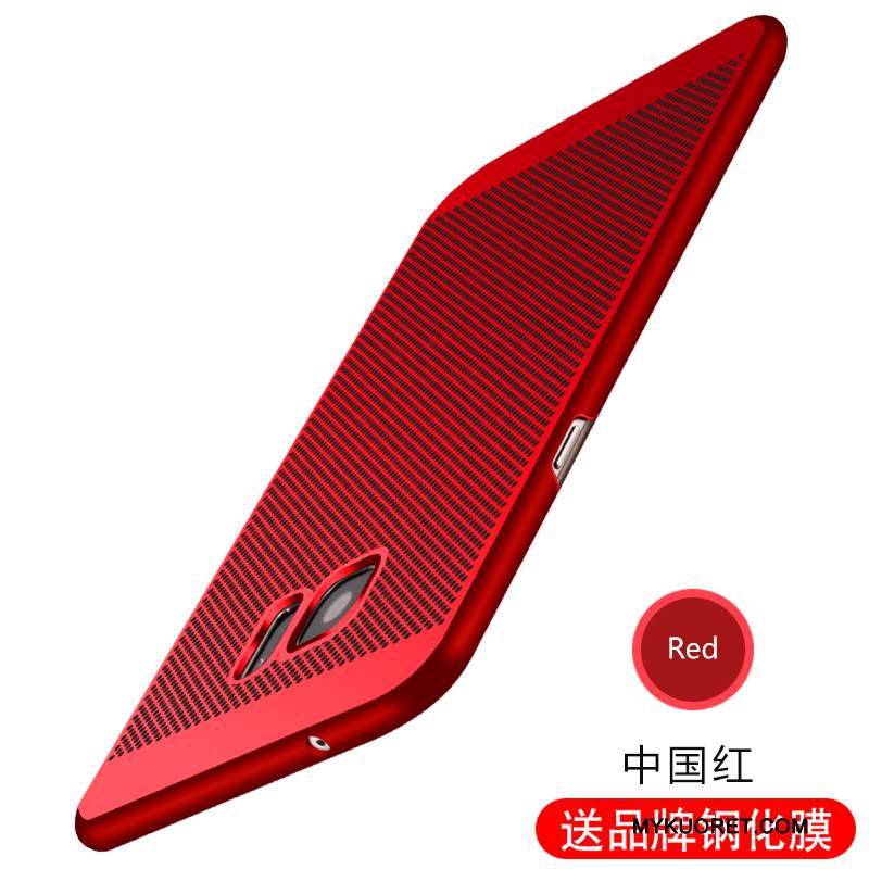 Kuori Samsung Galaxy S7 Laukut Säteilevä Tummansininen, Kotelo Samsung Galaxy S7 Suojaus Hengittävä Puhelimen Kuoret