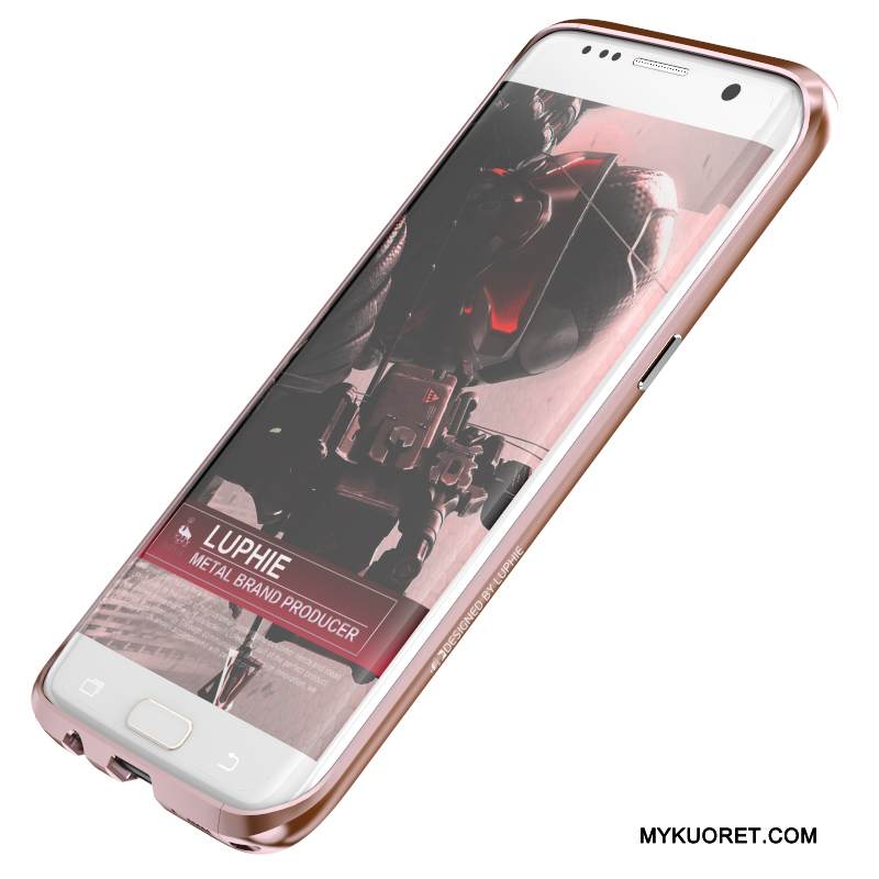Kuori Samsung Galaxy S7 Metalli Kulta Trendi, Kotelo Samsung Galaxy S7 Suojaus Puhelimen Kuoret Murtumaton