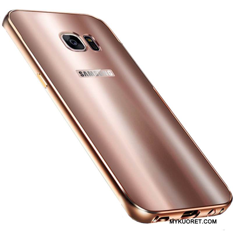 Kuori Samsung Galaxy S7 Metalli Puhelimen Kuoret Murtumaton, Kotelo Samsung Galaxy S7 Suojaus Kehys Sininen
