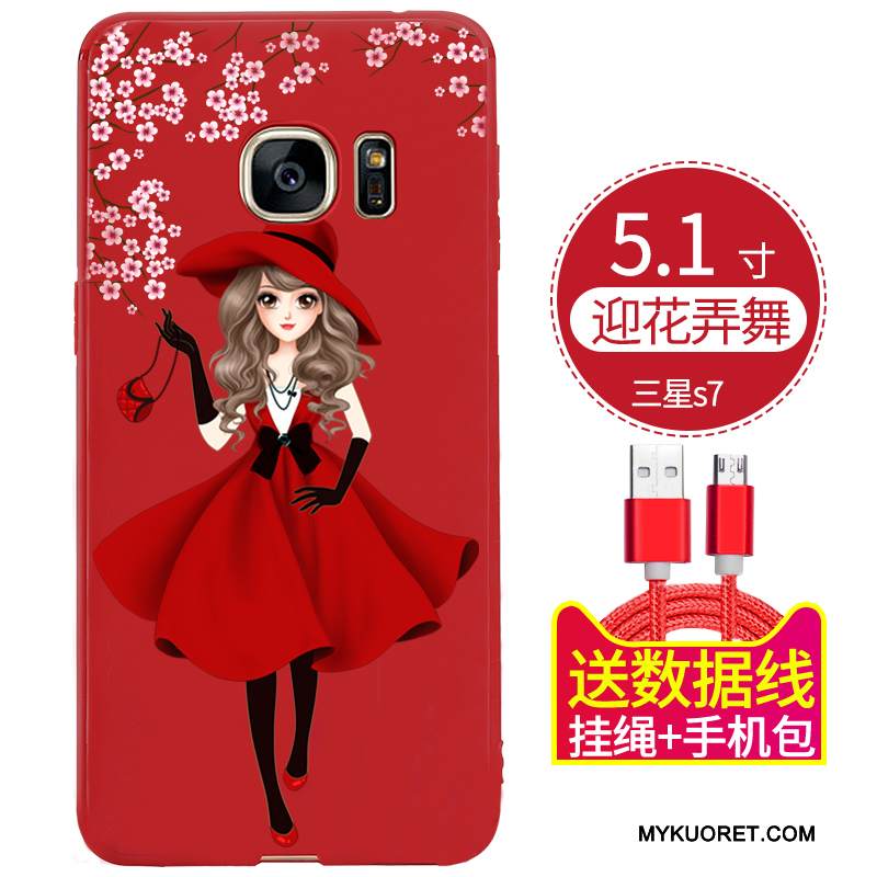 Kuori Samsung Galaxy S7 Monivärinen Puhelimen Kuoret Murtumaton, Kotelo Samsung Galaxy S7 Silikoni