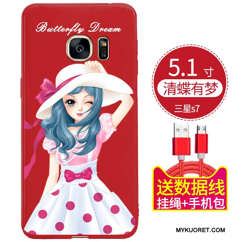 Kuori Samsung Galaxy S7 Monivärinen Puhelimen Kuoret Murtumaton, Kotelo Samsung Galaxy S7 Silikoni