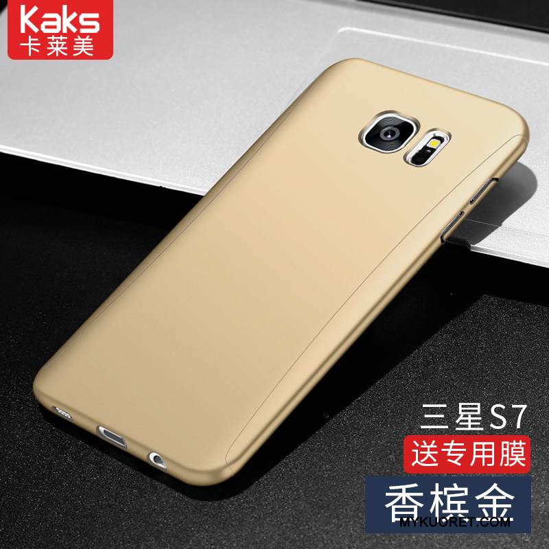 Kuori Samsung Galaxy S7 Murtumaton Kulta, Kotelo Samsung Galaxy S7 Pesty Suede Kova