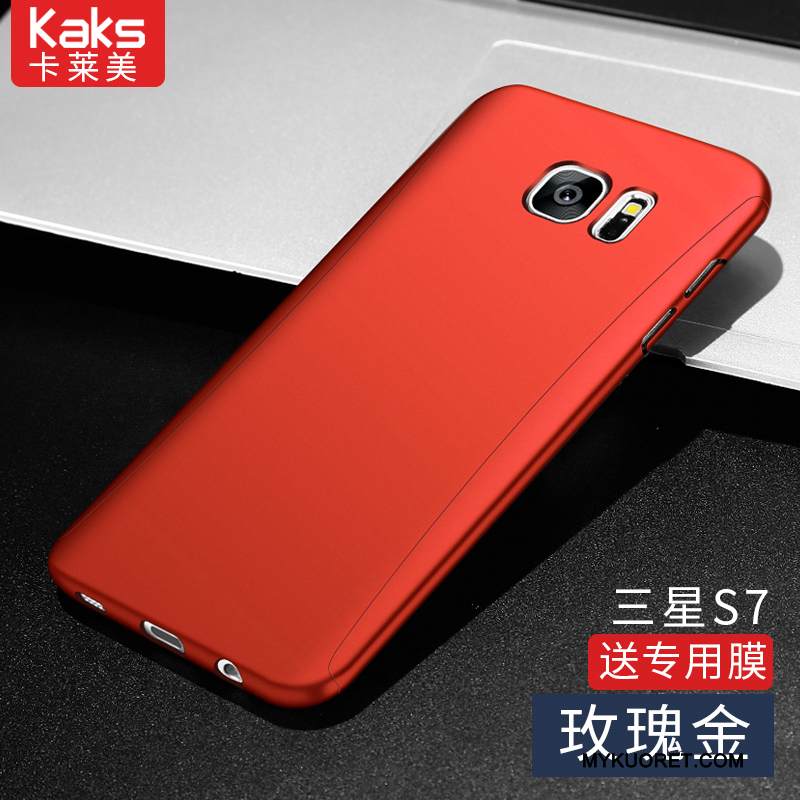 Kuori Samsung Galaxy S7 Murtumaton Kulta, Kotelo Samsung Galaxy S7 Pesty Suede Kova