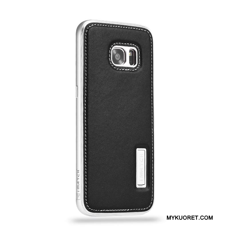 Kuori Samsung Galaxy S7 Nahka Liiketoiminta Punainen, Kotelo Samsung Galaxy S7 Metalli Murtumaton Puhelimen Kuoret