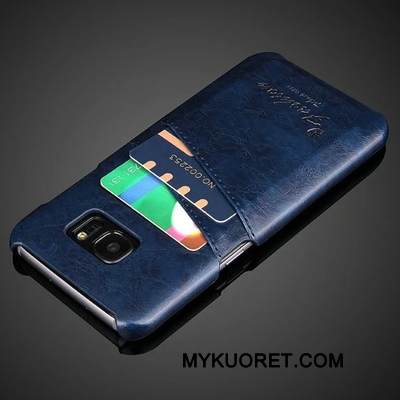 Kuori Samsung Galaxy S7 Nahka Oranssi Takakansi, Kotelo Samsung Galaxy S7 Suojaus Musta Puhelimen Kuoret
