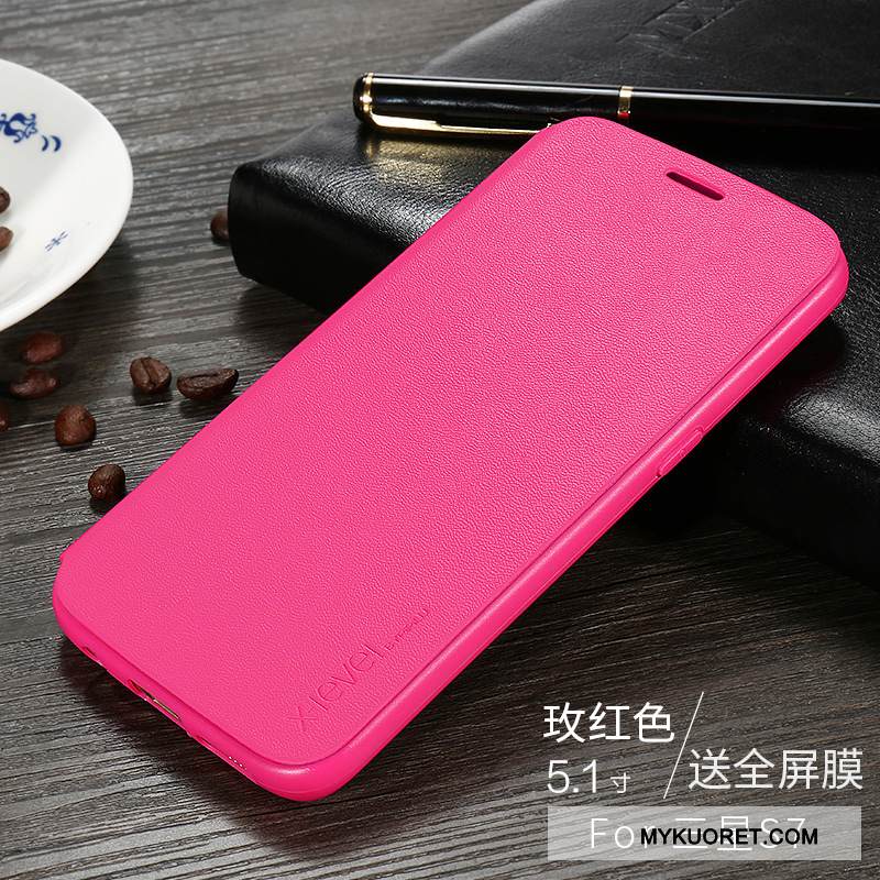 Kuori Samsung Galaxy S7 Nahka Sininen Murtumaton, Kotelo Samsung Galaxy S7 Suojaus Puhelimen Kuoret Ultra