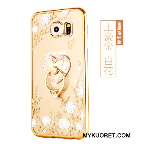 Kuori Samsung Galaxy S7 Pehmeä Neste Kulta Läpinäkyvä, Kotelo Samsung Galaxy S7 Silikoni Rengas