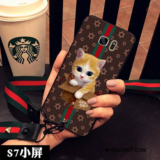 Kuori Samsung Galaxy S7 Pehmeä Neste Murtumaton Ripustettavat Koristeet, Kotelo Samsung Galaxy S7 Silikoni Persoonallisuus Puhelimen Kuoret
