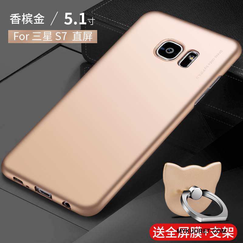 Kuori Samsung Galaxy S7 Pesty Suede Musta, Kotelo Samsung Galaxy S7 Ohut Kova