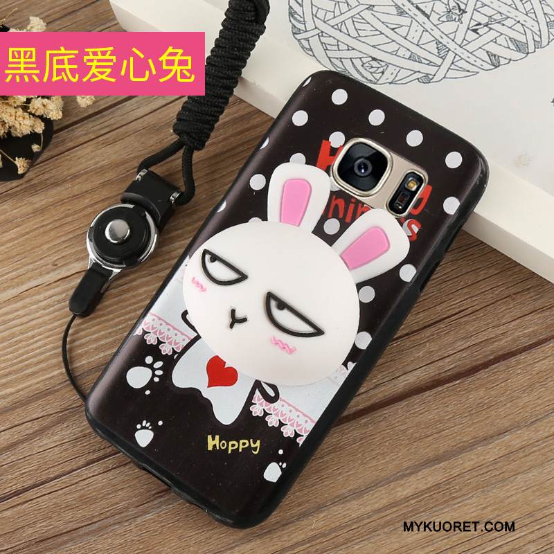 Kuori Samsung Galaxy S7 Sarjakuva Musta Persoonallisuus, Kotelo Samsung Galaxy S7 Silikoni Murtumaton Puhelimen Kuoret