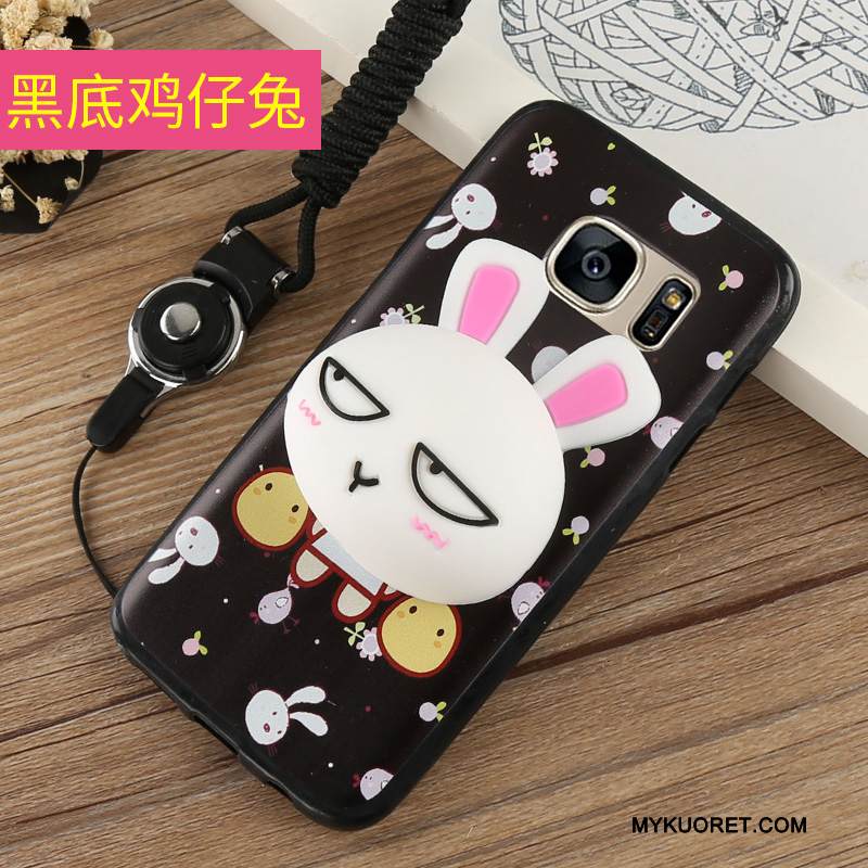 Kuori Samsung Galaxy S7 Sarjakuva Musta Persoonallisuus, Kotelo Samsung Galaxy S7 Silikoni Murtumaton Puhelimen Kuoret