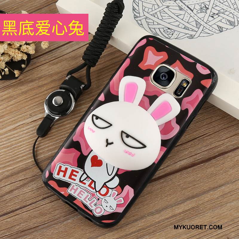 Kuori Samsung Galaxy S7 Sarjakuva Musta Persoonallisuus, Kotelo Samsung Galaxy S7 Silikoni Murtumaton Puhelimen Kuoret