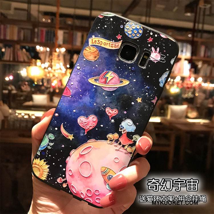 Kuori Samsung Galaxy S7 Sarjakuva Ripustettavat Koristeet Persoonallisuus, Kotelo Samsung Galaxy S7 Laukut Puhelimen Kuoret Trendi