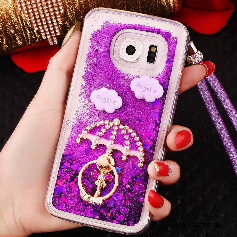 Kuori Samsung Galaxy S7 Silikoni Juoksuhiekka Rengas, Kotelo Samsung Galaxy S7 Suojaus Puhelimen Kuoret Sininen