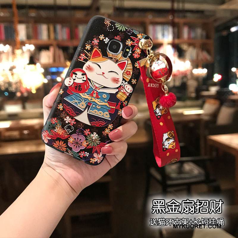 Kuori Samsung Galaxy S7 Silikoni Persoonallisuus Puhelimen Kuoret, Kotelo Samsung Galaxy S7 Trendi Punainen