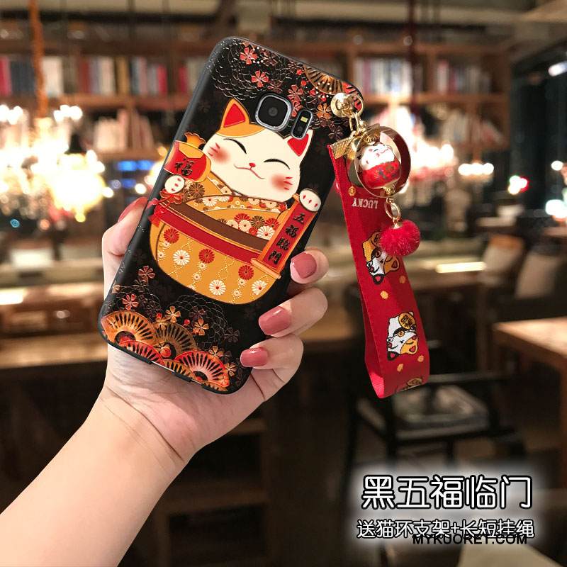 Kuori Samsung Galaxy S7 Silikoni Persoonallisuus Puhelimen Kuoret, Kotelo Samsung Galaxy S7 Trendi Punainen