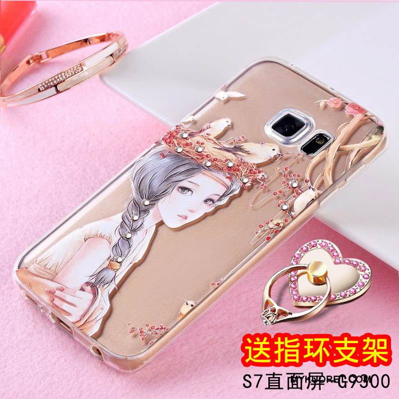 Kuori Samsung Galaxy S7 Silikoni Puhelimen Kuoret Kevyt, Kotelo Samsung Galaxy S7 Pehmeä Neste Murtumaton Keltainen