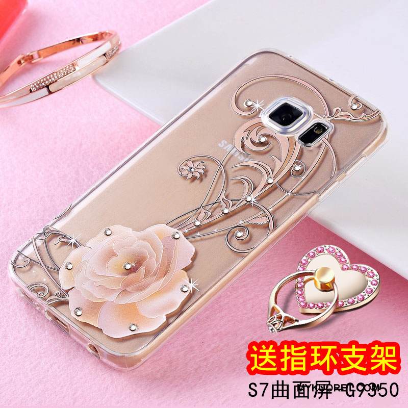 Kuori Samsung Galaxy S7 Silikoni Puhelimen Kuoret Kevyt, Kotelo Samsung Galaxy S7 Pehmeä Neste Murtumaton Keltainen