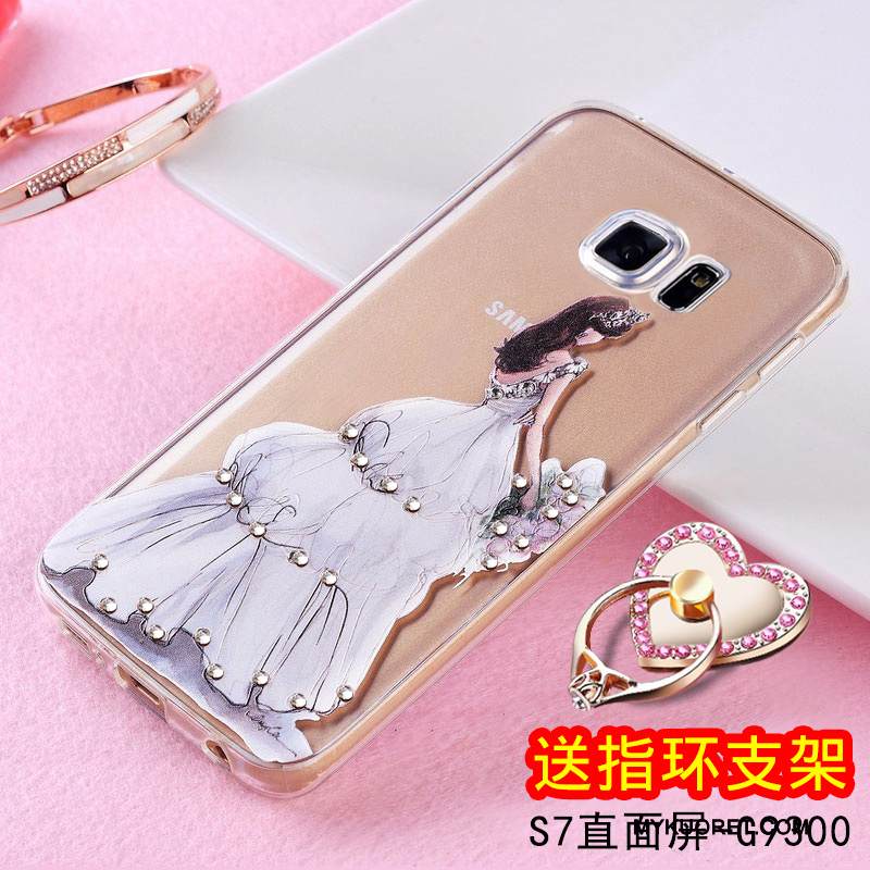 Kuori Samsung Galaxy S7 Silikoni Puhelimen Kuoret Kevyt, Kotelo Samsung Galaxy S7 Pehmeä Neste Murtumaton Keltainen