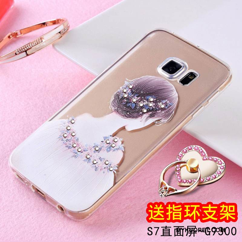 Kuori Samsung Galaxy S7 Silikoni Puhelimen Kuoret Kevyt, Kotelo Samsung Galaxy S7 Pehmeä Neste Murtumaton Keltainen