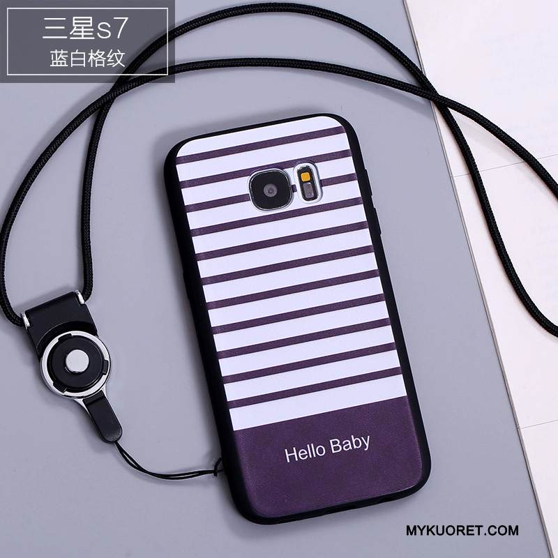 Kuori Samsung Galaxy S7 Silikoni Puhelimen Kuoret Murtumaton, Kotelo Samsung Galaxy S7 Monivärinen Ripustettavat Koristeet