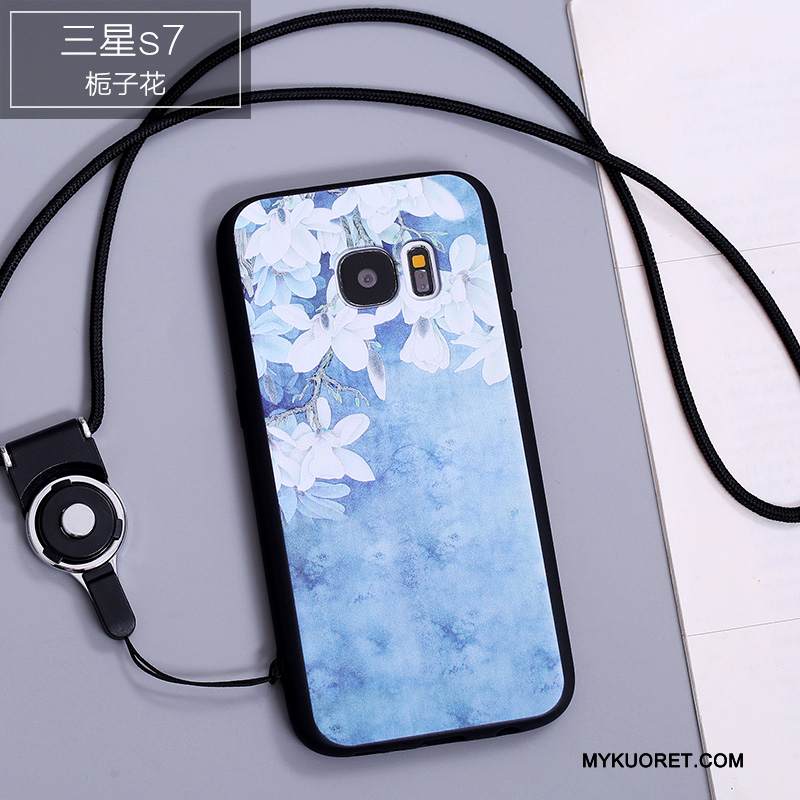 Kuori Samsung Galaxy S7 Silikoni Puhelimen Kuoret Murtumaton, Kotelo Samsung Galaxy S7 Monivärinen Ripustettavat Koristeet