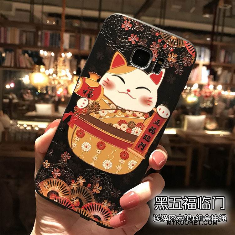 Kuori Samsung Galaxy S7 Silikoni Rikkaus Ripustettavat Koristeet, Kotelo Samsung Galaxy S7 Laukut Trendi Puhelimen Kuoret