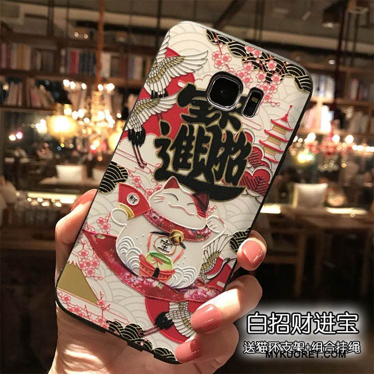 Kuori Samsung Galaxy S7 Silikoni Rikkaus Ripustettavat Koristeet, Kotelo Samsung Galaxy S7 Laukut Trendi Puhelimen Kuoret