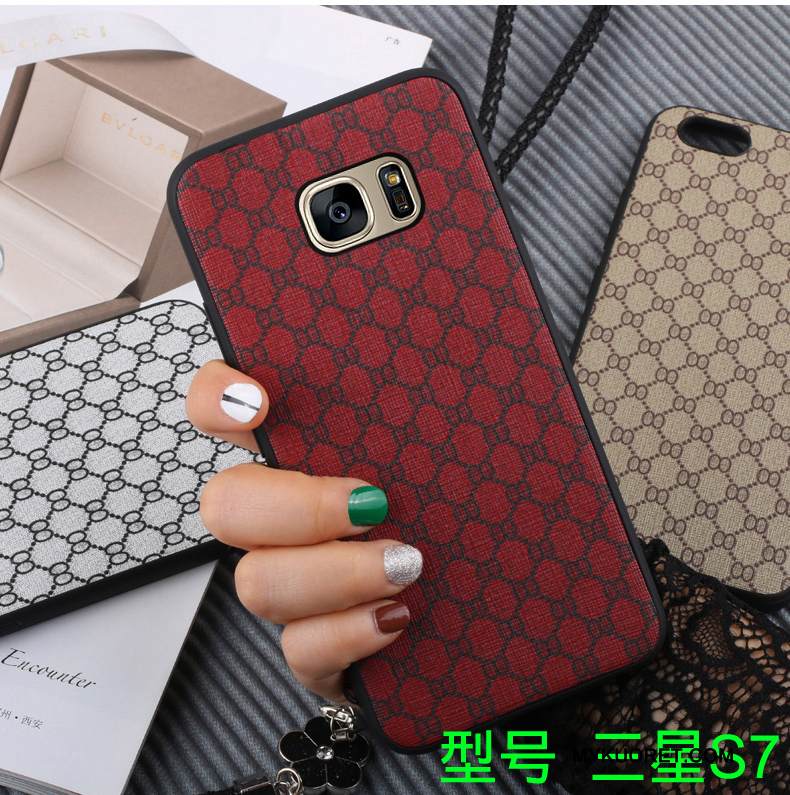 Kuori Samsung Galaxy S7 Silikoni Suuri Valkoinen, Kotelo Samsung Galaxy S7 Laukut Trendi Puhelimen Kuoret