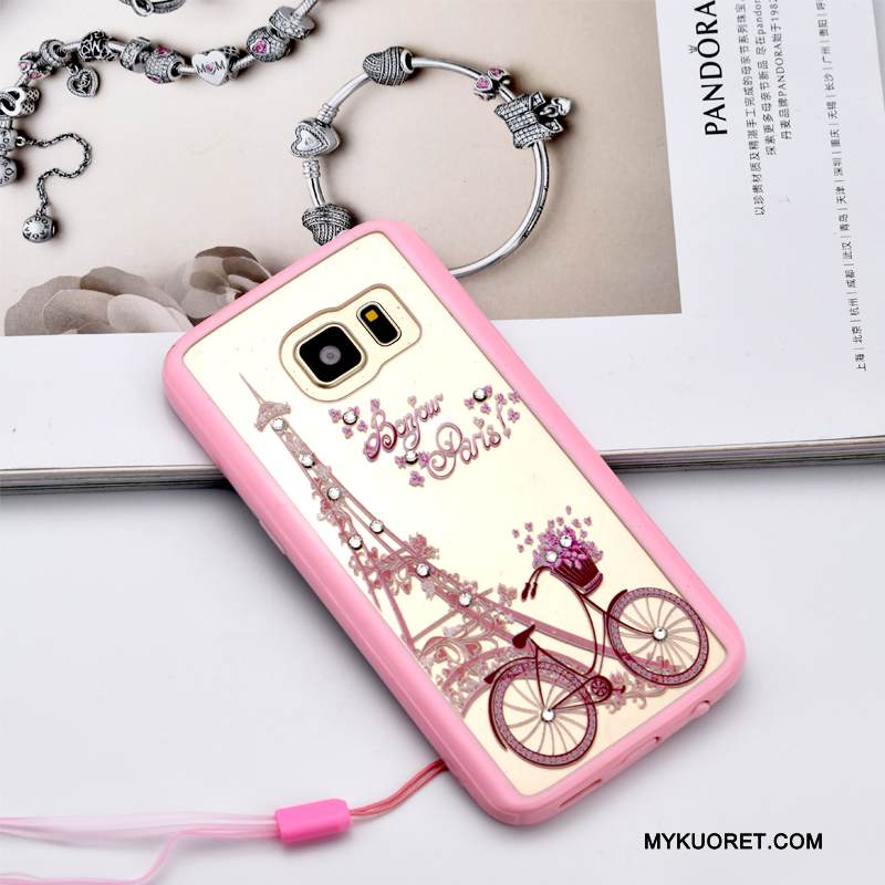 Kuori Samsung Galaxy S7 Strassi Jauhe Ripustettavat Koristeet, Kotelo Samsung Galaxy S7 Suojaus Murtumaton