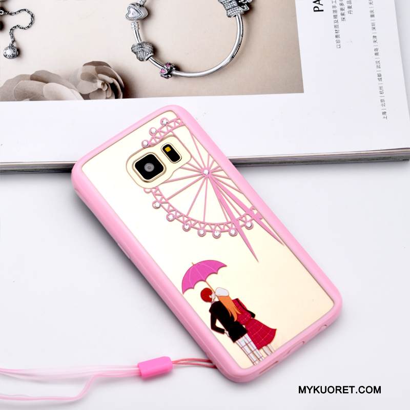 Kuori Samsung Galaxy S7 Strassi Jauhe Ripustettavat Koristeet, Kotelo Samsung Galaxy S7 Suojaus Murtumaton