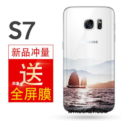 Kuori Samsung Galaxy S7 Suojaus Keltainen Yksinkertainen, Kotelo Samsung Galaxy S7 Laukut Murtumaton Puhelimen Kuoret