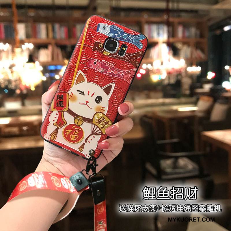 Kuori Samsung Galaxy S7 Suojaus Kissa Lyhyet, Kotelo Samsung Galaxy S7 Laukut Rikkaus Persoonallisuus