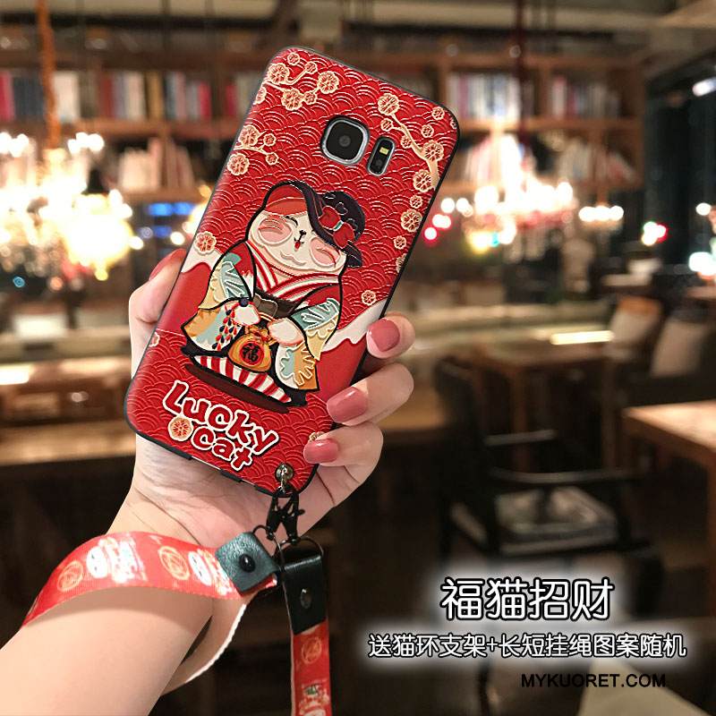 Kuori Samsung Galaxy S7 Suojaus Kissa Lyhyet, Kotelo Samsung Galaxy S7 Laukut Rikkaus Persoonallisuus