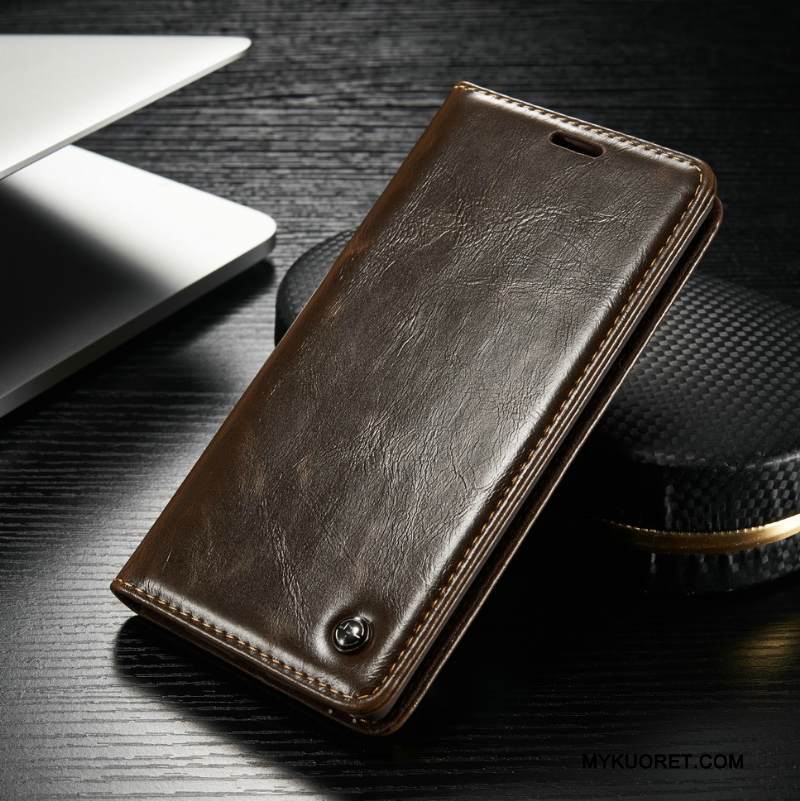 Kuori Samsung Galaxy S7 Suojaus Liiketoiminta Valkoinen, Kotelo Samsung Galaxy S7 Nahka