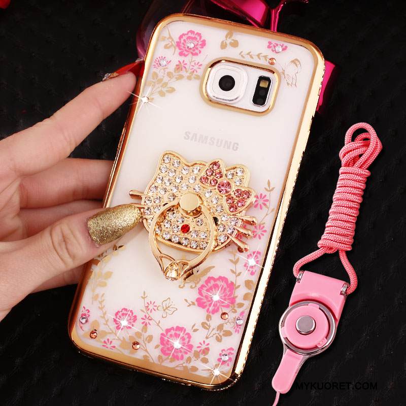 Kuori Samsung Galaxy S7 Suojaus Murtumaton Jauhe, Kotelo Samsung Galaxy S7 Ripustettava Kaula Puhelimen Kuoret