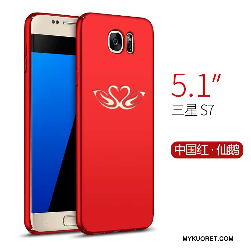 Kuori Samsung Galaxy S7 Suojaus Murtumaton Pesty Suede, Kotelo Samsung Galaxy S7 Kova Puhelimen Kuoret