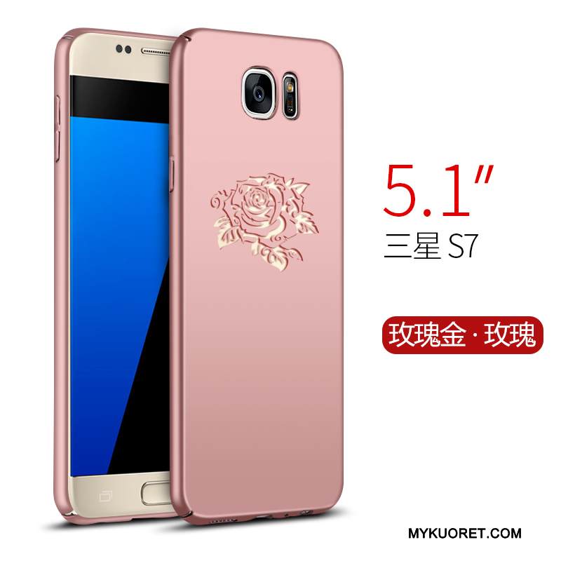 Kuori Samsung Galaxy S7 Suojaus Murtumaton Pesty Suede, Kotelo Samsung Galaxy S7 Kova Puhelimen Kuoret