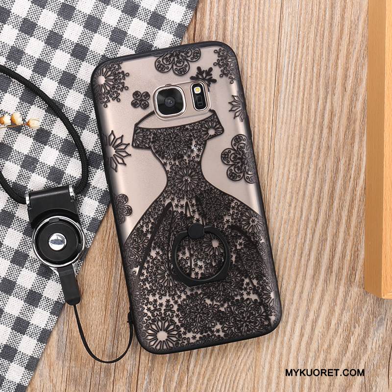 Kuori Samsung Galaxy S7 Suojaus Silmukka Ripustettavat Koristeet, Kotelo Samsung Galaxy S7 Monivärinen Kova Pesty Suede