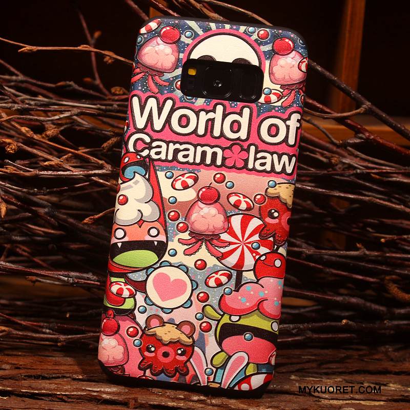 Kuori Samsung Galaxy S8 Kohokuviointi Persoonallisuus Puhelimen Kuoret, Kotelo Samsung Galaxy S8 Luova Murtumaton Pesty Suede