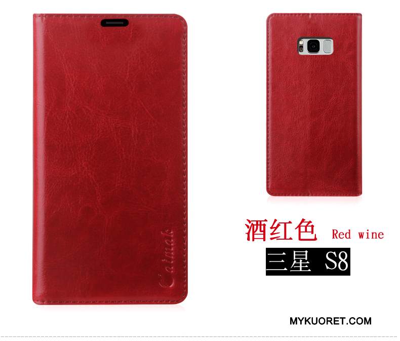 Kuori Samsung Galaxy S8 Kuoret Punainen Puhelimen Kuoret, Kotelo Samsung Galaxy S8 Laukut Murtumaton Trendi